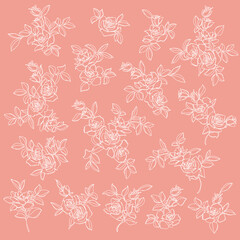 Abstract and cute rose material collection,