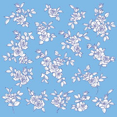 Abstract and cute rose material collection,