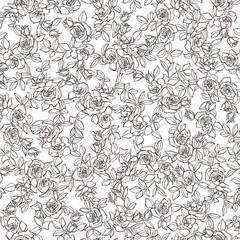 Fototapeta premium Abstract and cute rose seamless pattern,