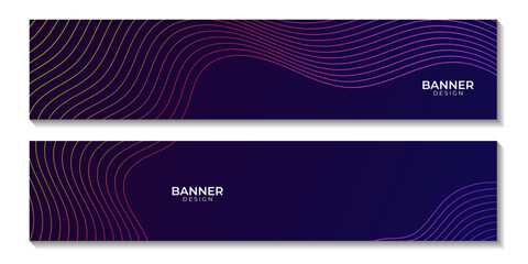 set of banners abstract colorful background with lines