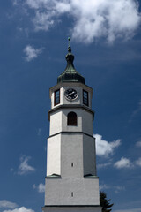 Fototapeta na wymiar Clock tower inside the fortress of Belgrade.