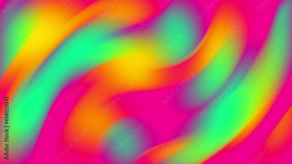 Wall mural abstract color gradient background with liquid style waves featured violet and blue. seamless loopin