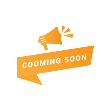Cooming soon design logo template. Suitable for product label promotion