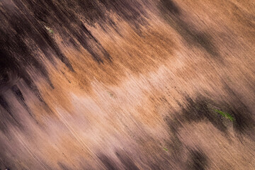aerial texture of a plough field
