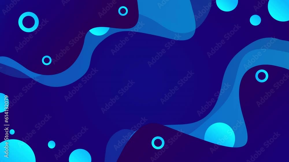 Wall mural abstract color gradient background with liquid style waves featured violet and blue. seamless loopin
