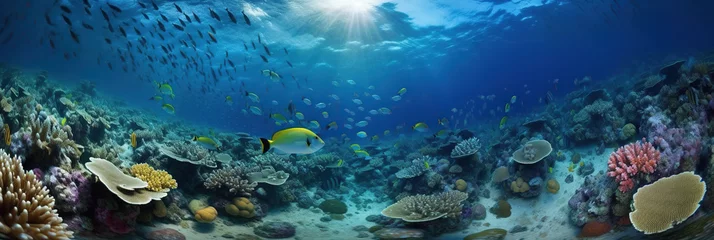 Foto op Aluminium coral reef with fish © iwaart
