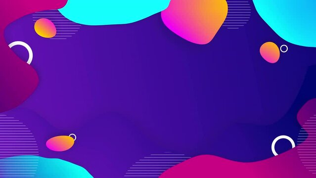 Abstract colorful shape background. Neon Colors and Liquid gradients . Colorful vibrant gradients 3d animation seamless loop in 4K. Abstract colorful wave backdrop seamless loop.	
