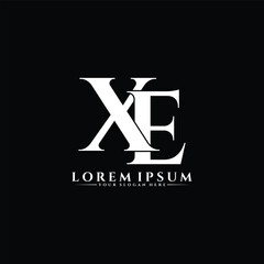 Letter XE luxury logo design vector
