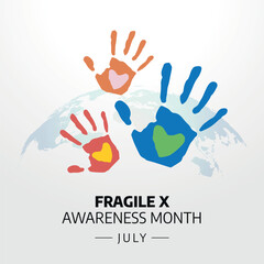 fragile x awareness month design template for celebration. cromosom vector design. fragile x awareness vector design.