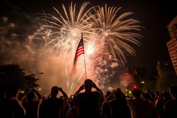 people celebrating independence day fourth of july background
