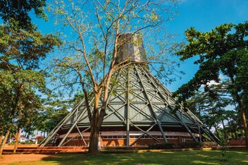 Scenic view of Uganda Martyrs Catholic Shrine Basilica in Namugongo, Kampala, Uganda 