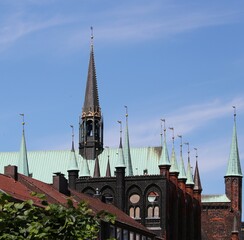 Beautiful Town Hall of the Hanseatic City of Lübeck (Luebeck) – Germany