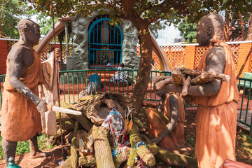 Statues of Christians persucuted under Kabaka Mwanga II of Buganda Kingdom at Uganda Martyrs...