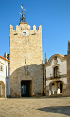 Fototapeta premium Clock Tower in Caminha, Portugal