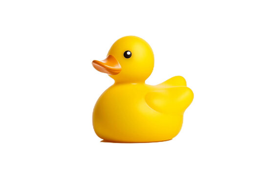 Transparent Background with Yellow Rubber Duck. AI