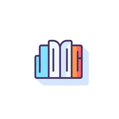 Minimalist Book Design on White Background. 