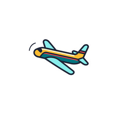 Minimalistic Airplane Vector Illustration