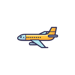 Minimalistic Airplane Vector Illustration
