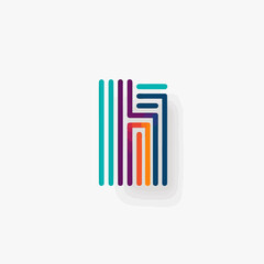 Minimalistic Barcode Design on White. Vector Illustration.