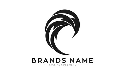 Fototapeta premium Abstract creative sharp circle vector logo