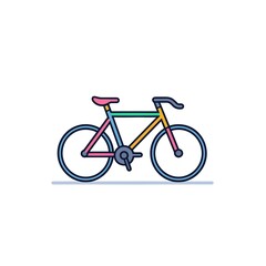 Minimalist Bicycle Illustration on White Background.