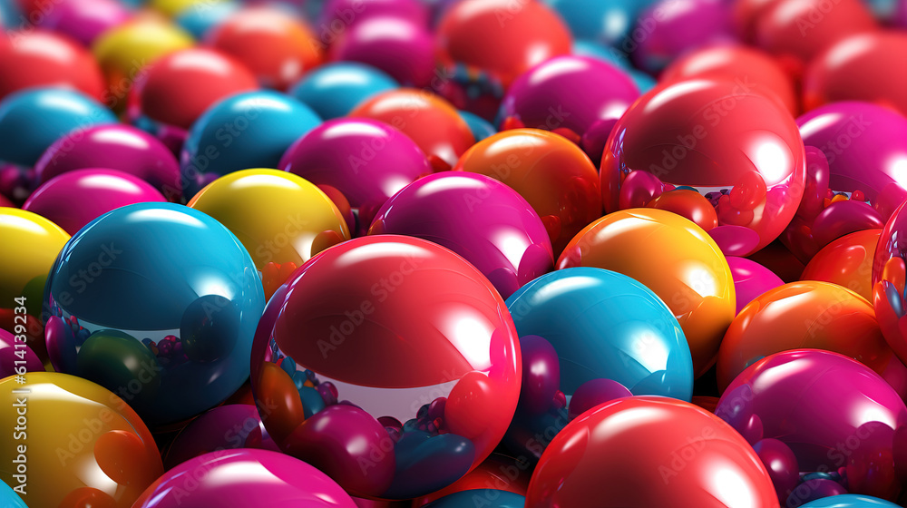Poster grainy colored abstract background with scratches and stains consists of balls in a rero style. gene
