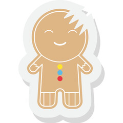 Christmas stickers collection with cute seasonal elements