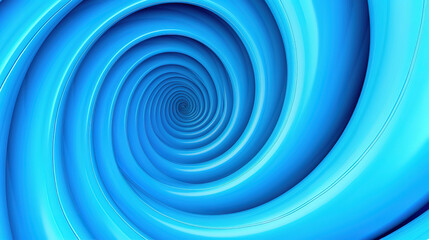 Obraz premium Light blue spiral pattern made of multiple wires on a light blue background. Generative Ai