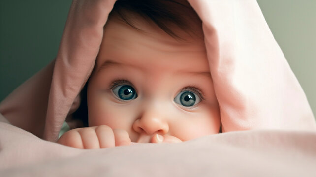 pic a cute baby photorealistic