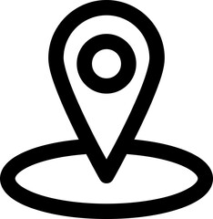 Locations Pointer Related Simple Vector Line Icon. With a size of 32 pixels