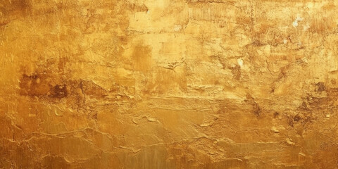Gold Foil Shiny Wall Abstract Background Paint Acrylic Texture. Beautiful Luxury and Elegant Wedding Backdrop. Generative AI