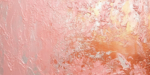 Fototapeta premium Metallic Pastel Blue, Pink, Yellow, Copper, Rose Gold and Gold Acrylic Oil Paint Texture Metallic Background. Generative AI.