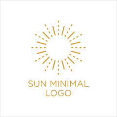 minimalist sun logo vector design