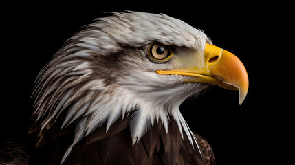Obraz premium bald eagle, head, side view