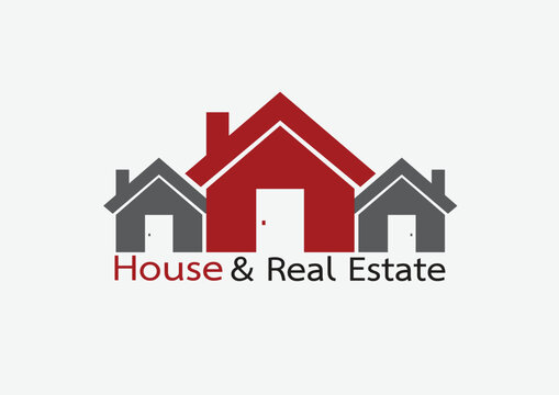 House icon and  Real Estate Building abstract design