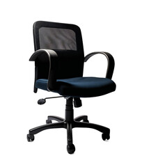 Fototapeta premium Office Chair on a Transparent Background: A Bold and Minimalist Design. Generative AI