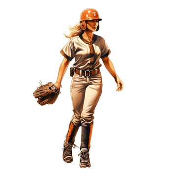 Step into charming dreams with a cute softball clipart