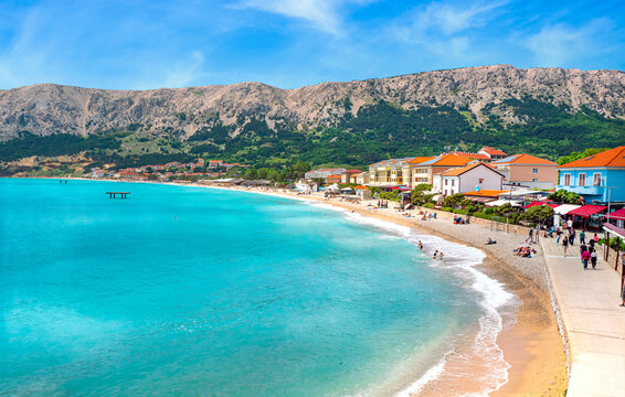 Urlaubsort Baska im S&uuml;den der Insel Krk, Kroatien