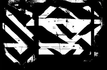 Naklejka premium Black and white grunge texture template