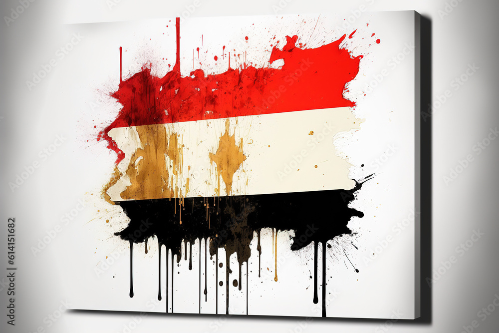 Poster Image of watercolor splash and explosion abstract art . Admirable Generative AI image .
