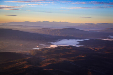 sunset in the mountains