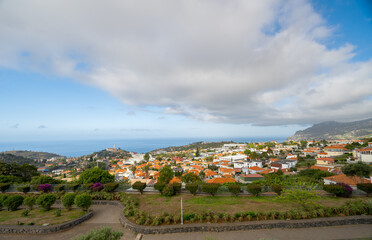 View from the mountain to the city of Funchal