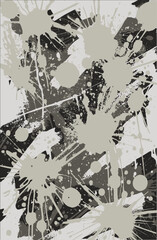 Color abstract grunge vector background. Chaos of geometric elements