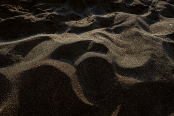 Obraz premium Black magnetic sand. Background. High quality photo