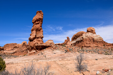 Fototapeta na wymiar Landscape photograph taken in Arches National Park in Utah.