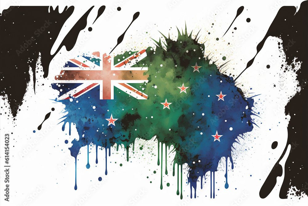 Poster Image of watercolor splash and explosion abstract art . Admirable Generative AI image .