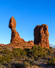 Fototapeta na wymiar Landscape photograph of Balanced Rock. Arches National Park, Utah