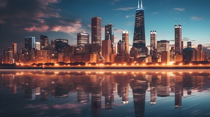 Showcasing the magnificent chicago skyline