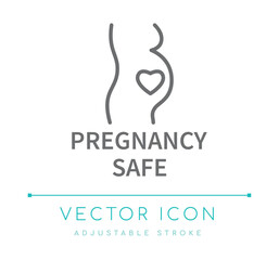 Pregnancy Safe Line Icon