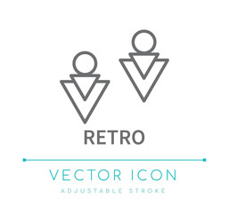 Obraz premium Retro Jewelry Line Icon